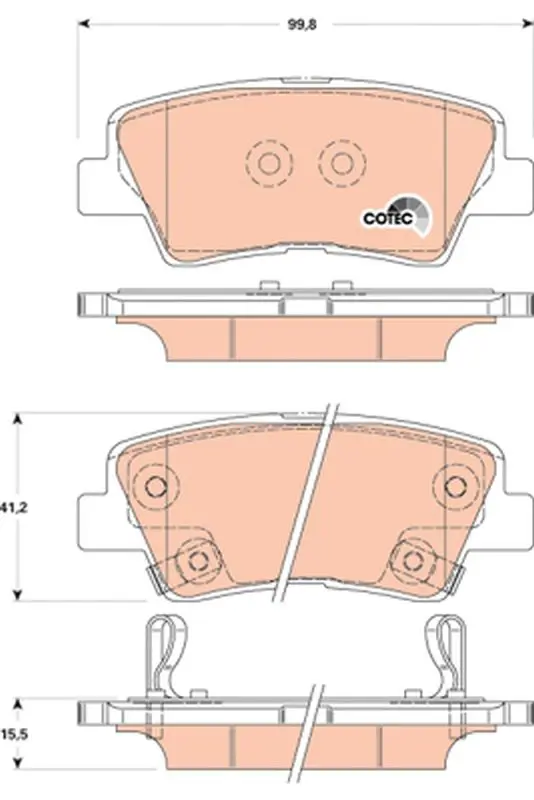 TRW GDB3494 Колодки задние HYUNDAI