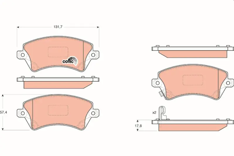 TRW GDB3288 Колодки тормозные TOYOTA
