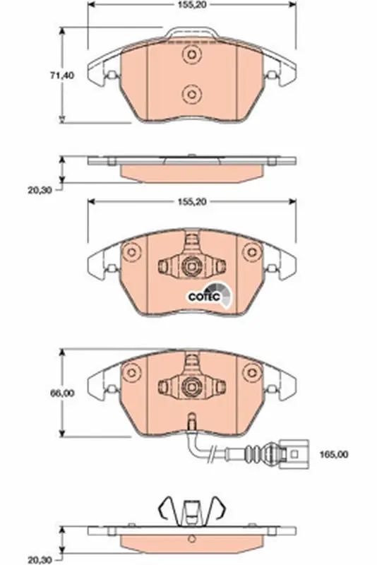 TRW GDB1807 Колодки передние VW PASSAT