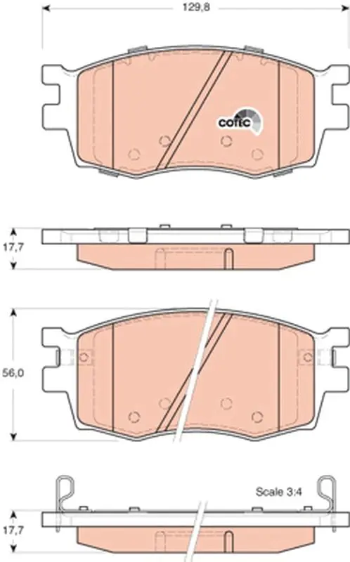 TRW GDB3420 Колодки передние HYUNDAI
