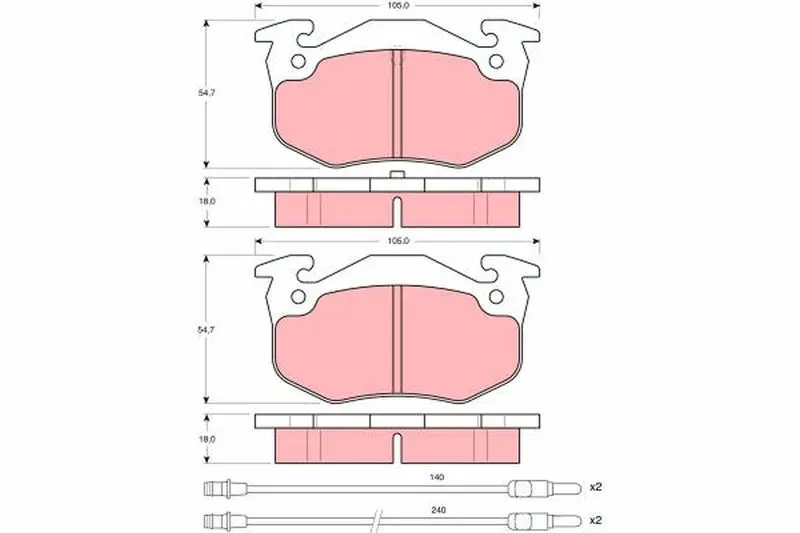 TRW GDB313 Комплект тормозных колодок