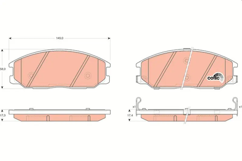 TRW GDB3297 Колодки передние HYUNDAI