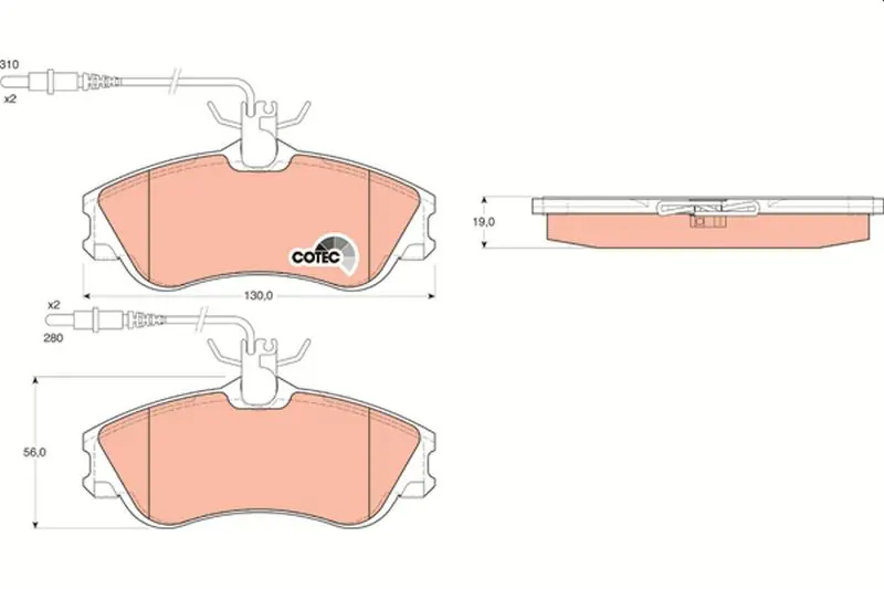 TRW GDB1260 Колодки тормозные CITROEN