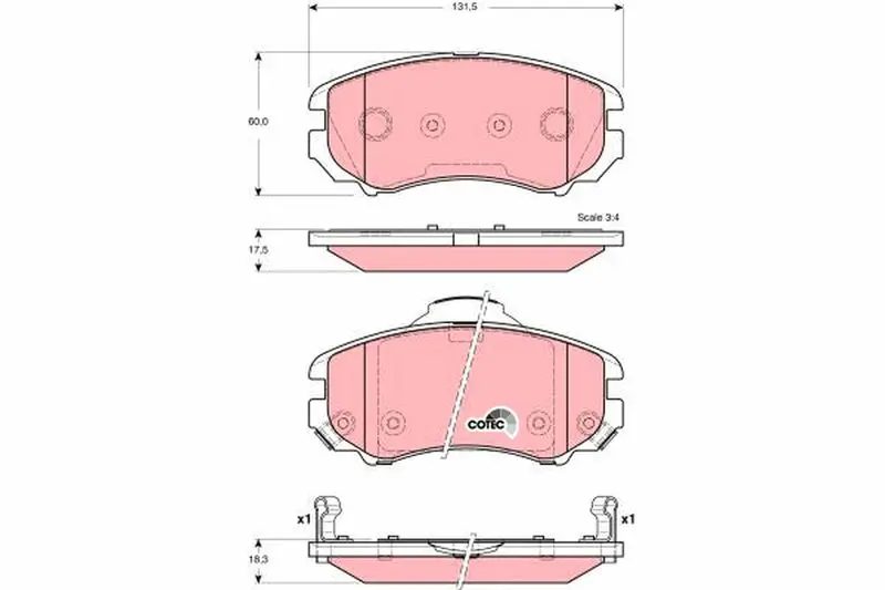 TRW GDB3386 Колодки тормозные дисковые