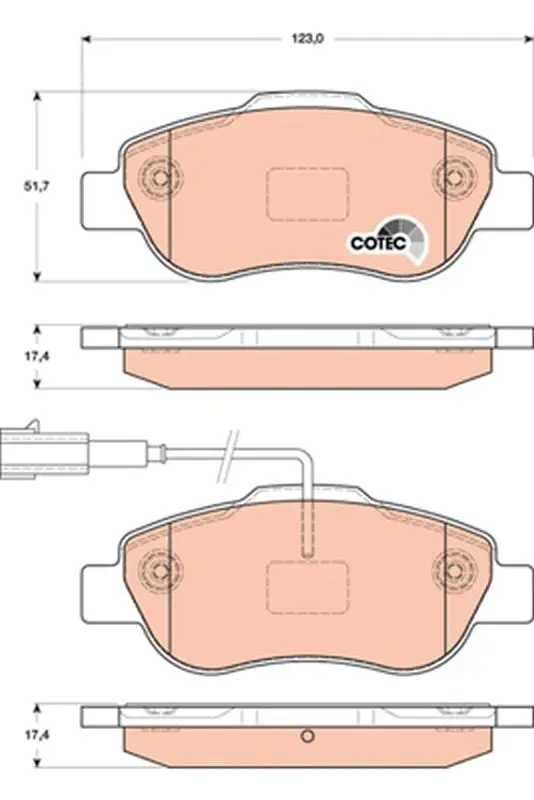 TRW GDB1746 Колодки тормозные FIAT 500
