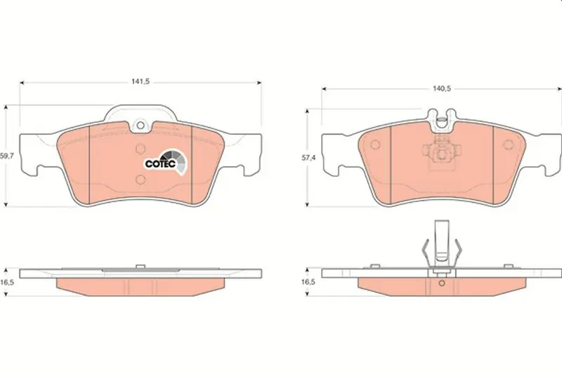 TRW GDB1546 Колодки задние MERCEDES W211,