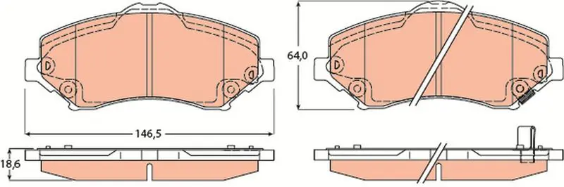 TRW GDB4605 Колодки тормозные дисковые