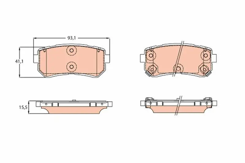 TRW GDB3641 Колодки тормозные дисковые