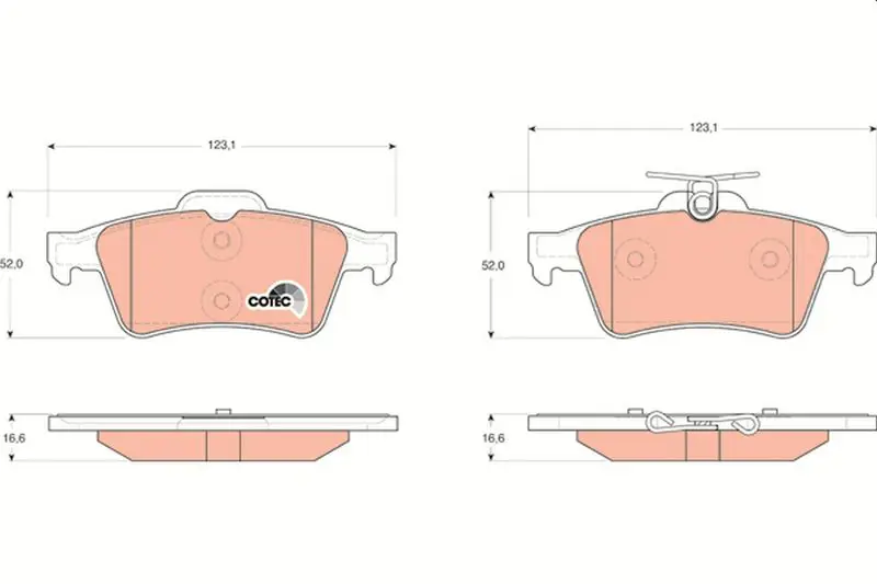 TRW GDB1621 Колодки задние FORD FOCUS II,