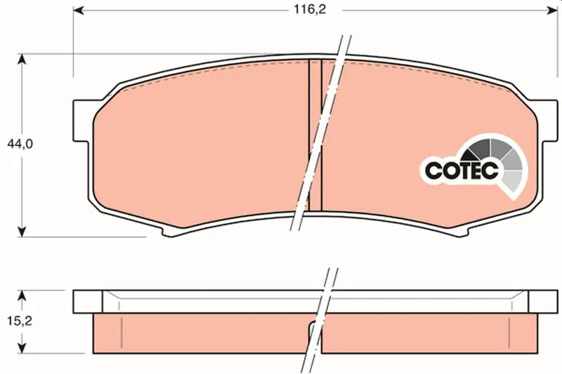 TRW GDB1182 Колодки задние TOYOTA LAND