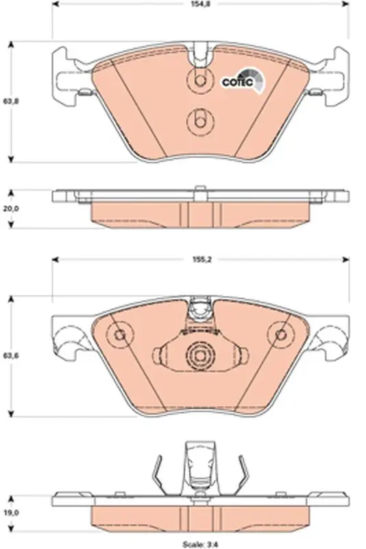 TRW GDB1882 Колодки тормозные BMW 5
