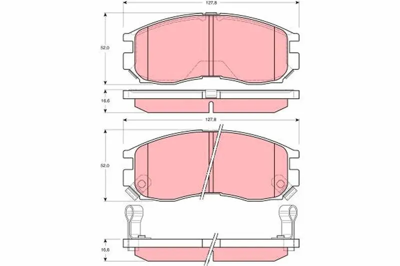 TRW GDB3133 Колодки передние MITSUBISHI