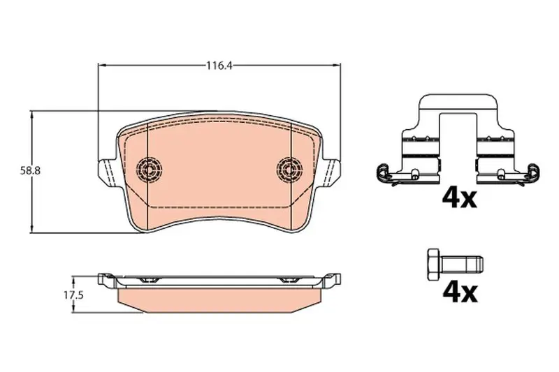 GDB2107 TRW GDB2107 колодки дисковые