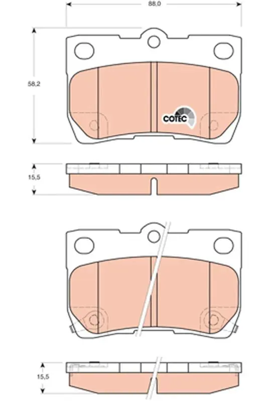 TRW GDB3399 Колодки задние LEXUS GS300-460