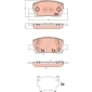GDB2541 TRW Комплект тормозных колодок,