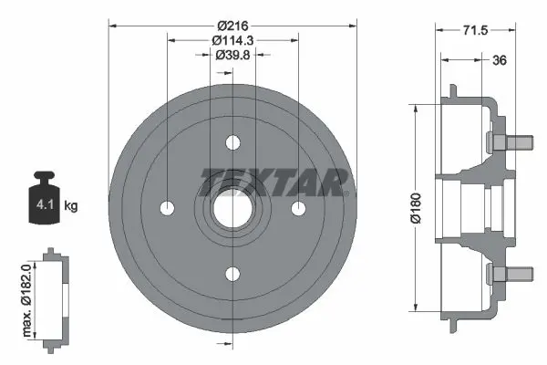 94030200 Тормозной барабан