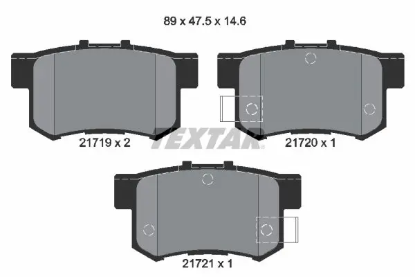 Textar 2171901 Колодки тормозные дисковые