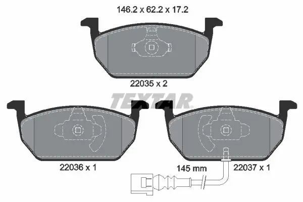 2203501 Колодки передние с