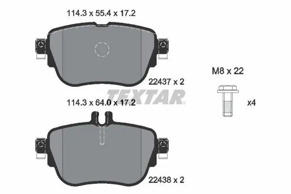 Textar 2243701 Колодки тормозные дисковые