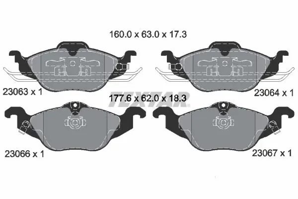 Textar 2306302 Колодки тормозные дисковые