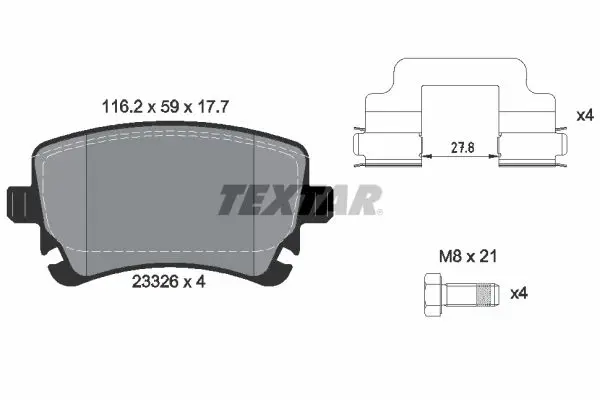 Textar 2332601 Колодки тормозные дисковые