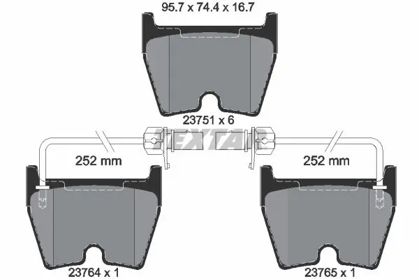 Textar 2375101 КОЛОДКИ AUDI RS4, RS6/VW