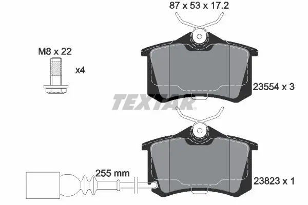 Textar 2382301 2382301 колодки дисковые
