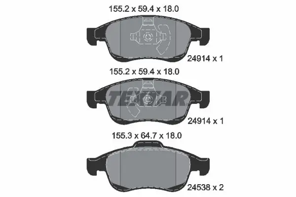 2491401 Колодки тормозные дисковые