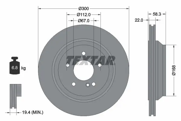 92176303 Диск тормозной MERCEDES BENZ