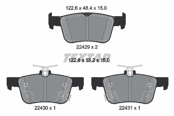 Textar 2242901 Колодки тормозные дисковые