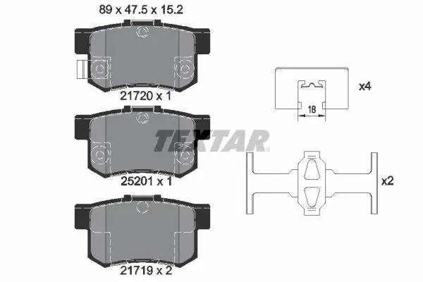 Textar 2172001 Колодки тормозные дисковые