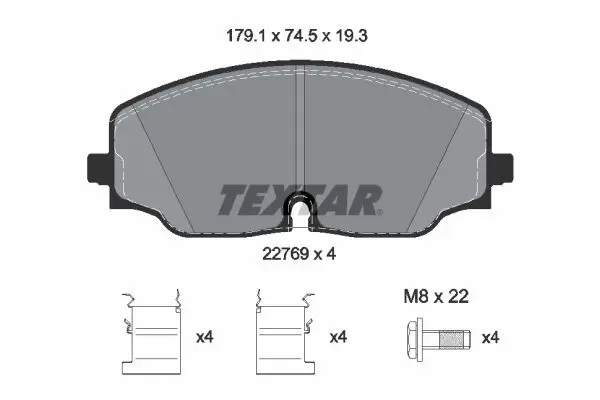 2276901 Колодки тормозные передние VAG