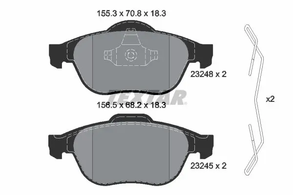 Textar 2324802 Тормозные колодки, комплект