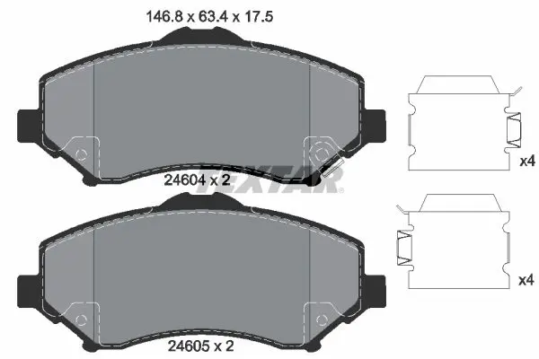 Textar 2460402 Комплект тормозных колодок