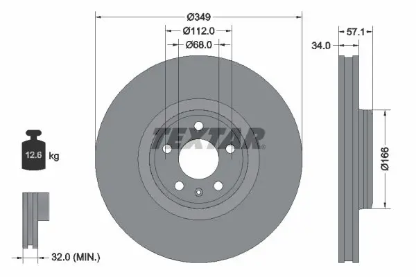 92289305 Диск тормозной AUDI Q5 16 /Q7