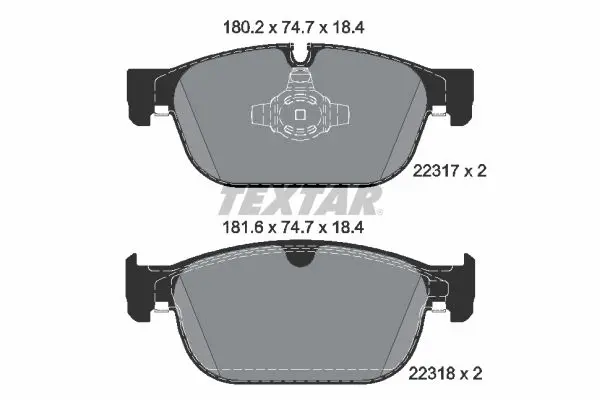 Textar 2231701 КОМПЛЕКТ ТОРМОЗНЫХ КОЛОДОК