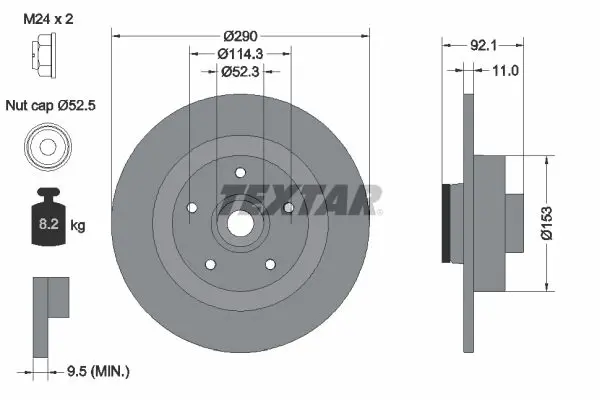 92254103 ДИСК ТОРМОЗНОЙ RENAULT GRAND
