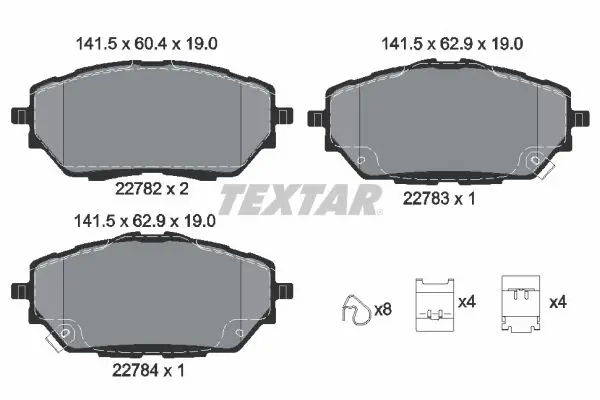 Textar 2278201 Колодки тормозные дисковые
