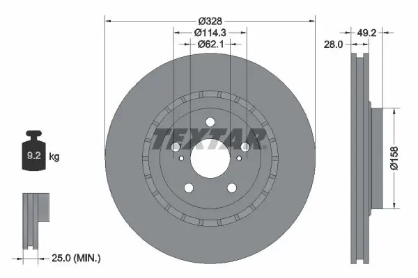 92259403 Диск торм.пер. TOYOTA RAV4