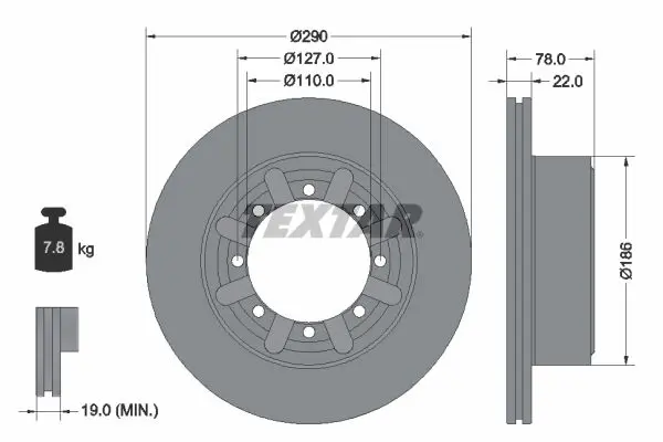 TEXTAR 92322303 Тормозной диск