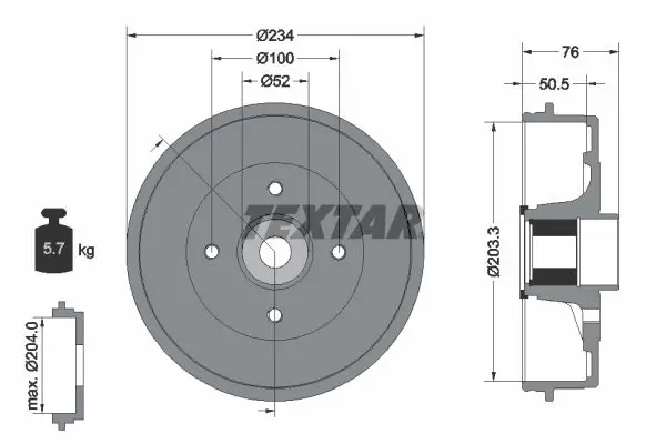 94045000 Тормозной барабан