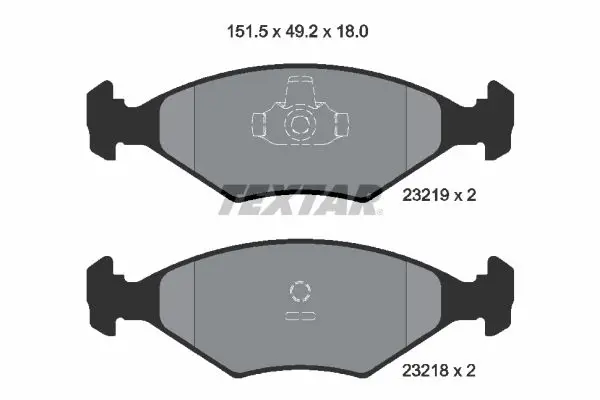 TEXTAR 2321901 Комплект тормозных колодок