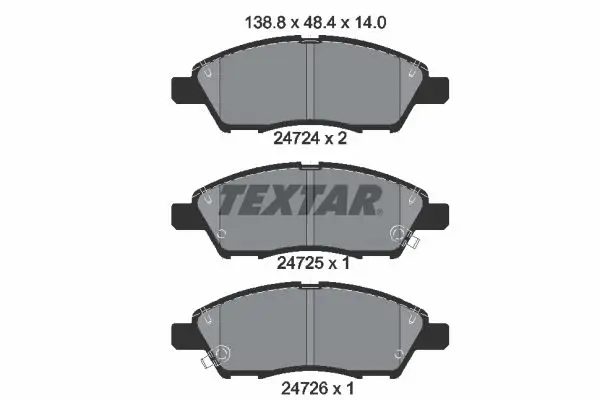 TEXTAR 2472401 2472401 колодки дисковые