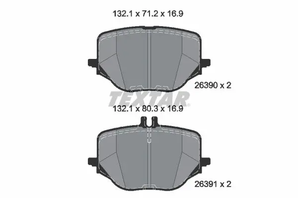 TEXTAR 2639001 Комплект тормозных колодок,