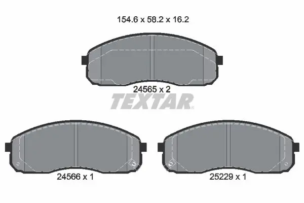 TEXTAR 2456501 Комплект тормозных колодок