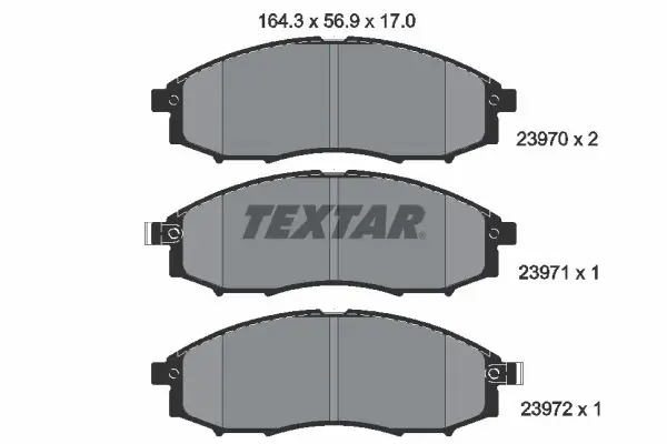 Textar 2397001 Тормозные колодки, комплект