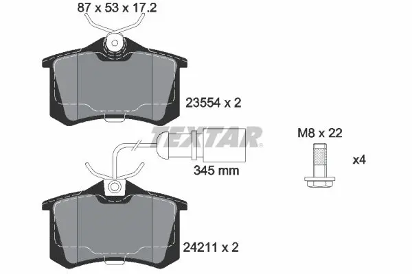 TEXTAR 2421101 КОЛОДКИ ТОРМОЗНЫЕ ДИСКОВЫЕ