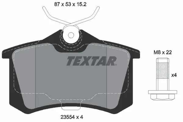 Textar 2355401 Колодки тормозные дисковые