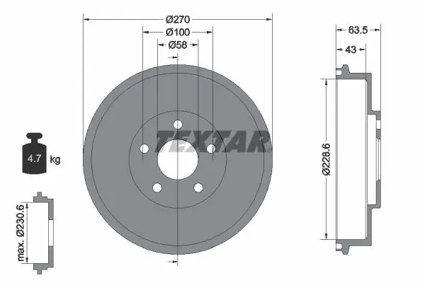 94031000 Тормозный барабан