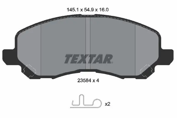 Textar 2358403 Колодки тормозные передние